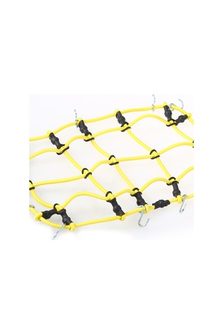 Geekyou 1/10 Simülasyon Tırmanma Arabası İçin Kauçuk Çiftleriyle Esnek Tavan Bagaj Ağı Sarı