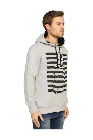 Bant Giyim - Charlie Chaplin Şarlo Gri Kapüşonlu Erkek Sweatshirt Gri
