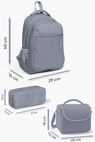 Coral High Kids Lacivert Mavi Astronot Desenli 3 Lü Okul Çanta Seti Set0123486