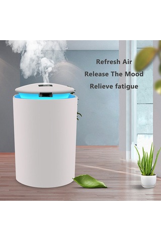 Ruicoo Beyaz Mini Nemlendirici 260ml - Ev İçi Hava Temizleyici Aromaterapi Makinesi Led Işıklı Sessiz Çalışma
