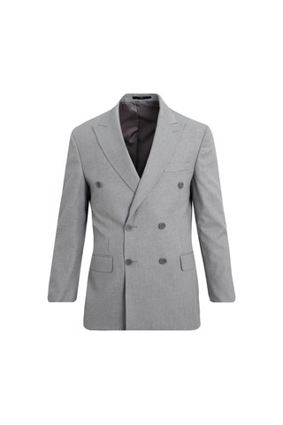 UKİ Uki Gri Comfort Fit 6 Drop Kruvaze Ceket