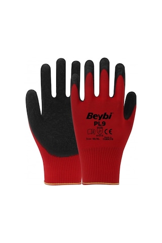 Ücretsiz Kargo 12 Çift Beybi Pl9 Polyester Örme Lateks Eldiven