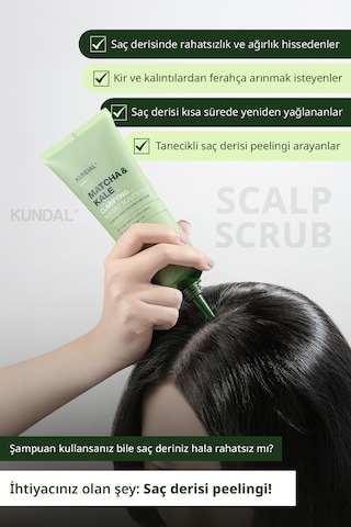 Kundal Matcha & Kale Arındırıcı Ferahlatıcı Saç Derisi Peeling 200 G