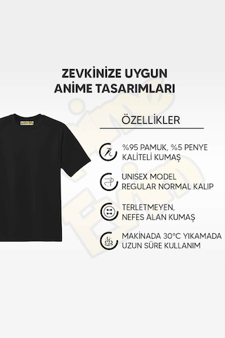 Anime Goku Blue Tişört Siyah