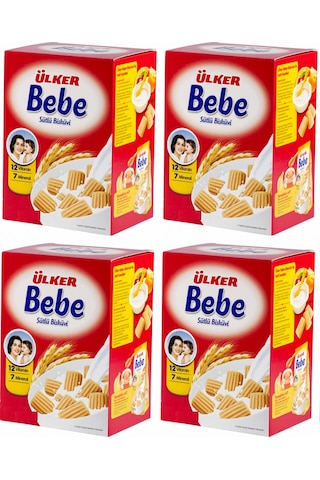 Ülker Bebe Bisküvi 800Gr 12 Vitaminli Kutu 4 Lü Set