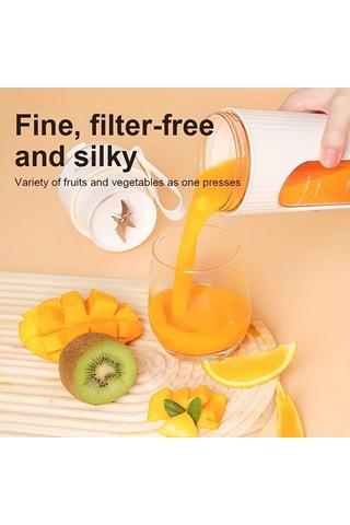 Elmpaly Yeşil Usb Şarjlı Portatif Elektrikli Meyve Suları Blenderı Mutfak Şarj