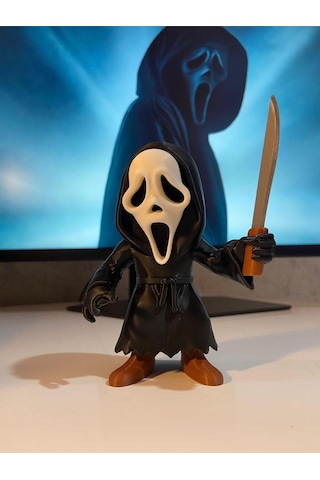 Ghost Face Figürü Scream Korku Filmi Koleksiyonluk Maskeli Modeli, 3d Baskı Dekoratif Figür 13cm