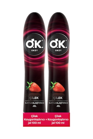 Okey Çilek Kayganlaştırıcı Jel 2 x 100 ML