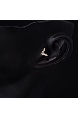 Bilezikci  14 Ayar Altın Tragus Piercing Küpe Kphsy14k22488 Sarı