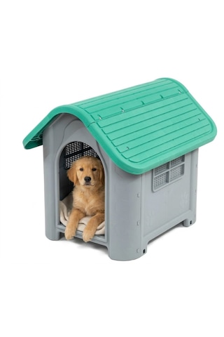 Missidea Brave Paws Plastik Köpek Kulübesi 85x71x66 Cm Yeşil