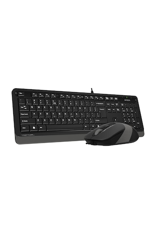 A4 Tech F1010 Q Usb Gri Tr Mm Klavye + Optik Mouse