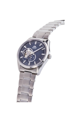 Orient Kurmalı Otomatik Çelik Gri Open Heart Safir Cam Lacivert Kadran 41 Mm Erkek Kol Saati