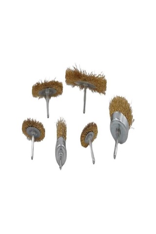 Zhltools 6lı Matkap Ucu Tel Fırça Seti Pas Yağ Kir Yapışkan Sökücü Set
