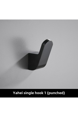 Yunboo Siyah Kalın Uzay Alüminyum Duvar Takımı, Banyo/giyinme Odası Giysi Şapka Askısı, Delme Montajlı Tek Kanca - Dayanıklı Ve Modern Tasarım Diğer