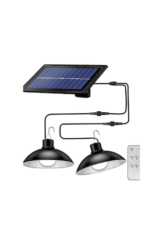 Solar 2 Ledli Ip65 Su Geçirmez Sarkıt Bahçe Aydınlatma Güneş Enerjili Kumandalı Led Işık