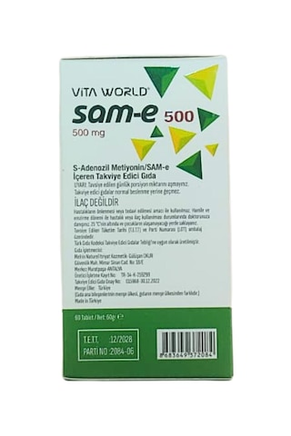 Sam-e 500 Mg 60 Tb