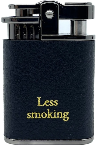 Zenit Less Smoking Deri Kaplama Benzinli Çakmak - Siyah Siyah