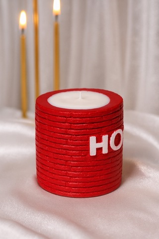 Dekoratif Kokulu Mum Home Kırmızı Home