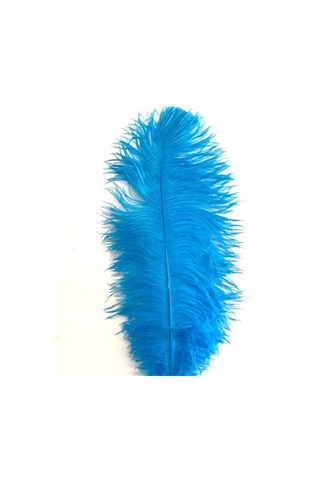 Kuzey Oyuncak 3 Adet Büyük Boy 35 Cm Açık Mavi Deve Kuşu Tüyü Light Blue Ostrıch Feather Dekor Açık Mavi Kuş Tüyü 5+