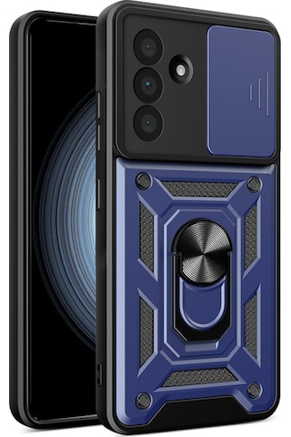 Nihcase Samsung Uyumlu Galaxy A36 Kılıf Magnetik Standlı Kamera Korumalı Slide Sürgülü Cover Kapak