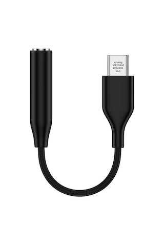Type-c İçin 3.5mm Aux, Kulaklık Ve Mikrofon Adaptörü Siyah, Telefonlar İle Uyumlu