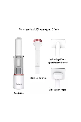 Yasomi M25 Max Kablosuz El Süpürgesi ve Evcil Hayvan Kiti