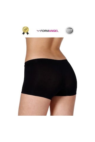 Kadınboxer Toparlayıcı Şekillendirici Seamless Kaymaz Kadın Dikişsiz Boxer İç Çamaşırı - 2 Adet Siyah