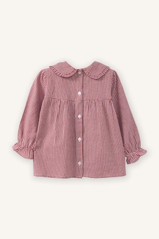 Defacto Bebe Yaka Pötikareli Poplin Uzun Kollu Gömlek Kız Bebek G8135a526spbr229 Bordo-br229
