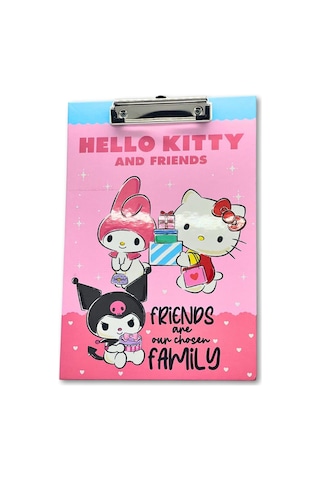 Bakgelal Hello Kitty Pembe Sekreterlik Panosu - Kuromi & My Melody Temalı Metal Kıskaçlı A4 Evrak Dosyası - 9069326065835