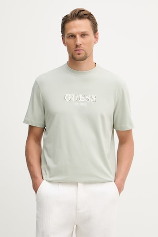 Guess M6gı16k3032k3032 Cn Ss Logo Con Erkek Tişört Yeşil