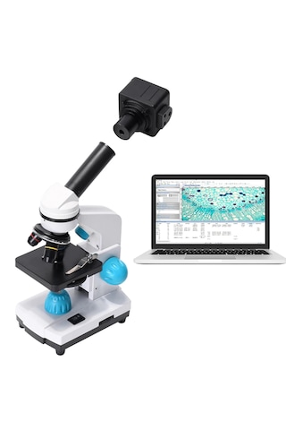 Monozone 2000x Zoom Monoküler Mikroskop Kiti Laboratuvar Eğitim