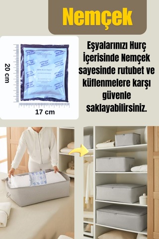 Nemçek Nem Alıcı Tutucu Rutubet Giderici Önleyici Korozyon Önleyici Koku Giderici 250 GR X (3 Paket)