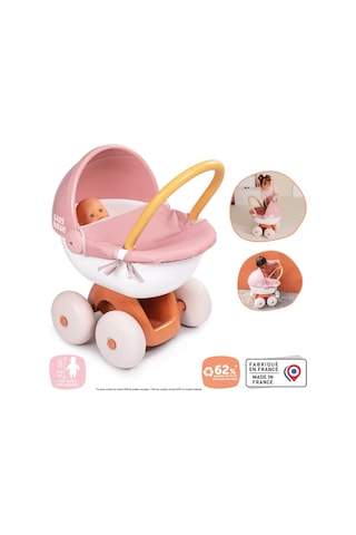 Smoby - Bebek Hemşiresi - Doldurulmuş Bebek Arabası - 42 Cm'ye Kadar Bebekler Ve Bebekler İçin - Sessiz Tekerlekler Genel