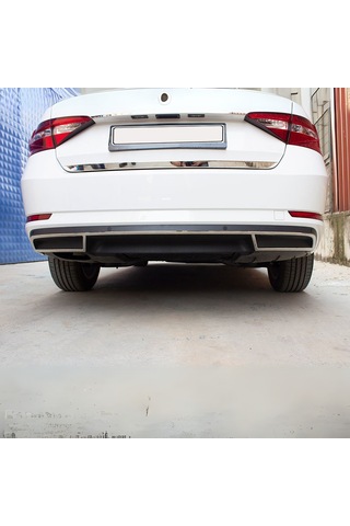 Skoda Superb Egzos Çerçevesi - Krom 3 Parça Sd 2015-2023