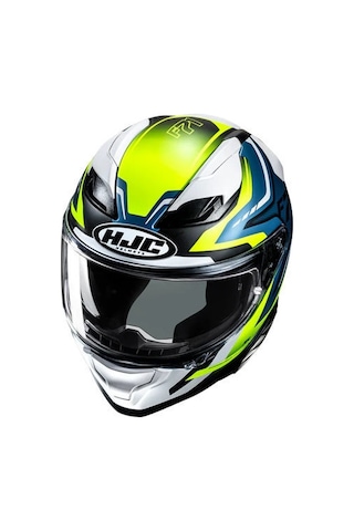 Hjc F71 Fes Mc3hsf Kapalı Motosiklet Kaskı Beyaz - Mavi Neon