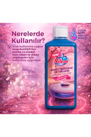 Nilem Robot Süpürge Deterjanı Japon Kiraz Çiçeği Kokulu 500 Ml Tekli