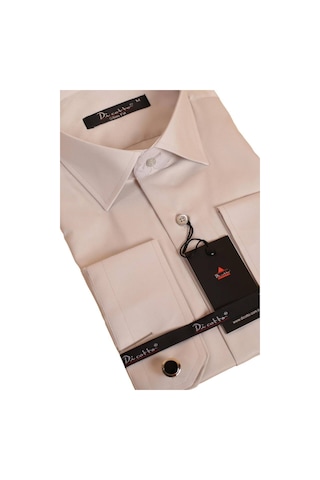 Açık Gri Dar Kesim Micro Kumaş Kol Düğmeli Slim Fit Erkek Gömlek - 201-9 001