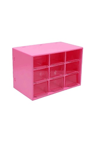 Ganzhoushop Çok İşlevli Ayarlanabilir Makyaj Düzenleyici Masa Yönetimi Düzenleyici Tutucu Makyaj Saklama Kutusu Kırtasiye Tutucu Rafı Whiterose Kırmızı