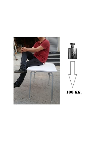 Depolife 60X90 Cm Katlanır Çalışma Masası Yemek Masası Mutfak Masası Beyaz