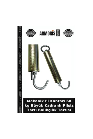 Mekanik El Kantarı 60 Kg Büyük Kadranlı Pilsiz Tartı Balıkçılık Tartısı