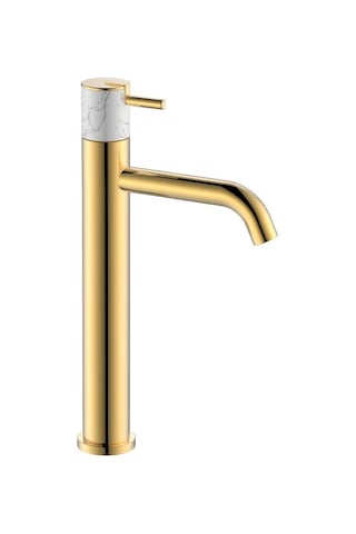 Fontana Yüksek Lavabo Bataryası Altın Mermer Fa-4022m Altın