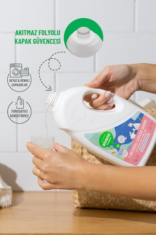 Siveno %100 Doğal Bebek Çamaşır Sabunu Kendinden Yumuşatıcılı Bitkisel Deterjan Konsantre Vegan 1000 Ml