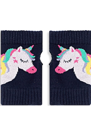 Denokids Unicorn Kız Çocuk Parmaksız Eldiven Çok Renkli