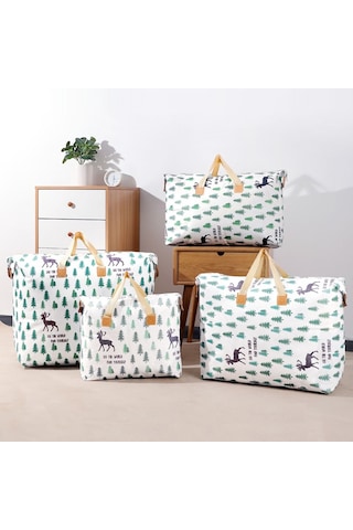 Sones Giysi Yorgan Saklama Çantası Büyük Kapasiteli Su Geçirmez Nem Geçirmez Taşınma Bagaj Çantası, Stil: 120l Ekstra Büyük Ananas Diğer