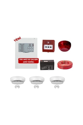 Teknim Yangın Alarm Sistemi Seti 3 Lü Kablo Dahil