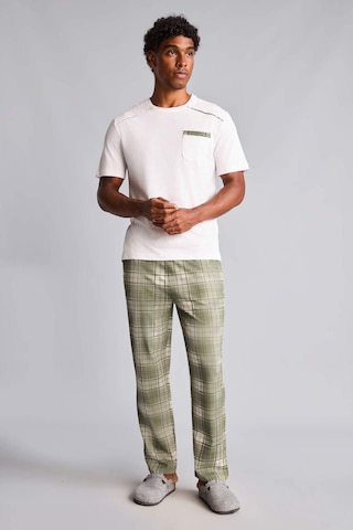 Defacto %100 Pamuk New Regular Fıt Kısa Kollu 2li Pijama Takımı H8717ax26smwt34 Beyaz-wt34