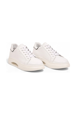 Komcero Kauçuk Tabanlı Bağcıklı Sneaker Beyaz Hakiki Deri Erkek Casual Ayakkabı Xs2456-6015