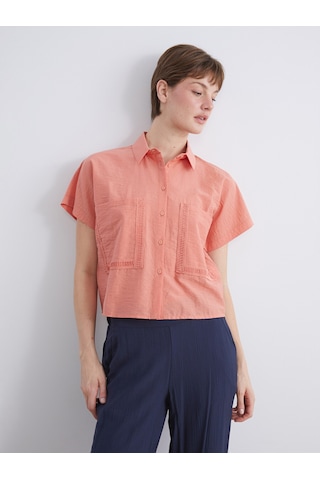 Lcwaıkıkı Classic Turuncu Loose Fit Kadın Gömlek