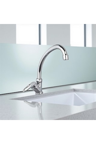 Aç Kapa Tek Su Girişli Lavabo Mutfak Bataryası Tekli Mix Musluk Krom Aç Kapa Tek Su Girişli Lavabo Mutfak Bataryası Tekli Mix Musluk Krom