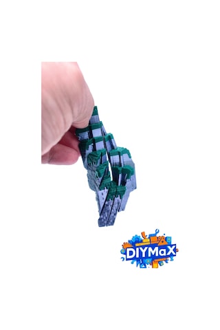 Voksel Fidget Çim Küp 3.5cm Pixel Art Kaydırmalı Stres Oyuncağı El Oyuncağı - Gri